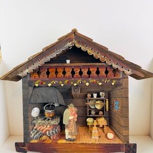 Vintage handcrafted Anri Diorama Made in Italy Cottagecore Chalet Décor Grams